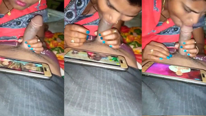 Dehati Bhojpuri wife gives MMS-worthy blowjob in village