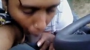 A girl from a village in Rajasthan performs oral sex in public