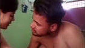 Indian girl enjoys having sex from above with her boyfriend in bed