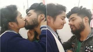 Desi couple's exclusive kissing session
