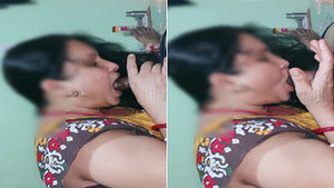 Bhabhi's exclusive blowjob and fuck session in desi style