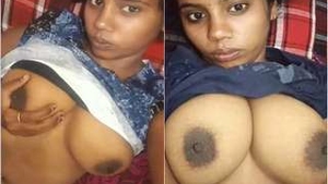 Exclusive video of a Tamil girl flaunting her breasts and vagina