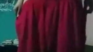 Desi chick touches tits and shows her pussy during the video call
